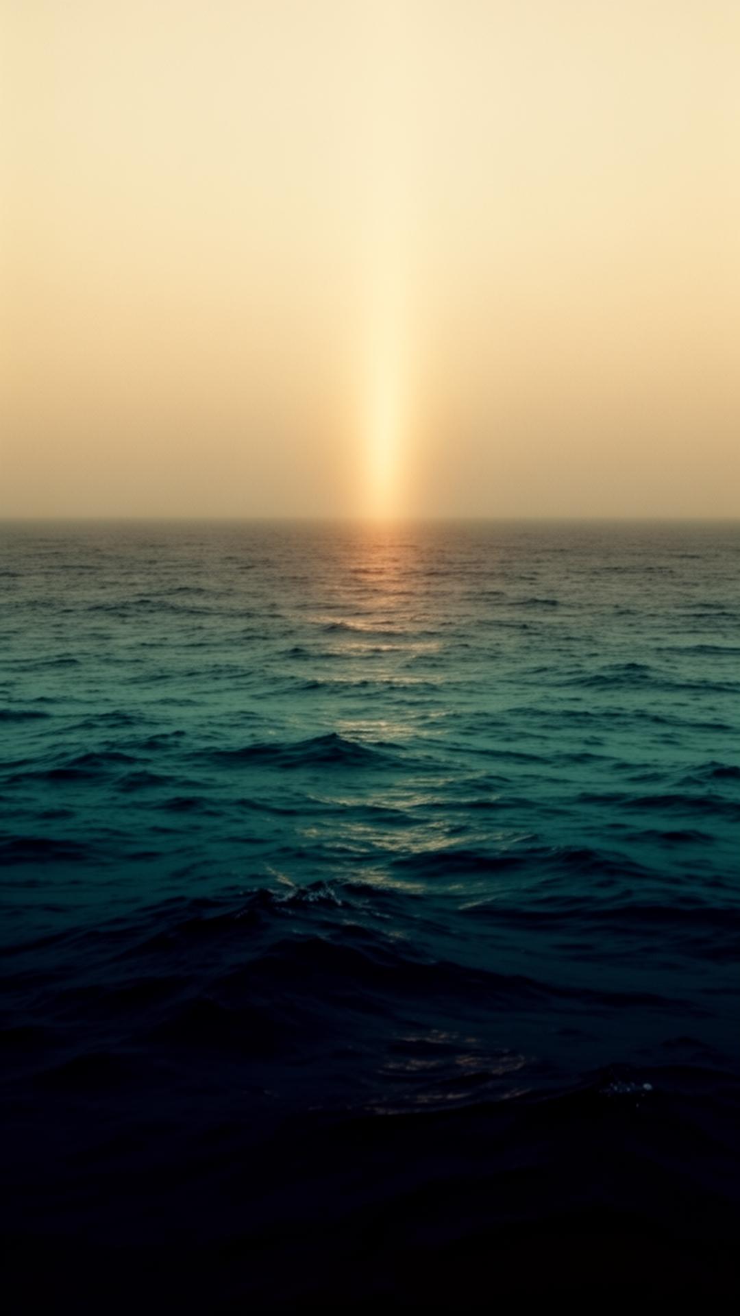 Oceano ao amanhecer